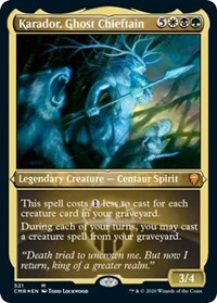 Karador, Ghost Chieftain (Foil Etched) [Commander Legends] | Exor Games Summserside