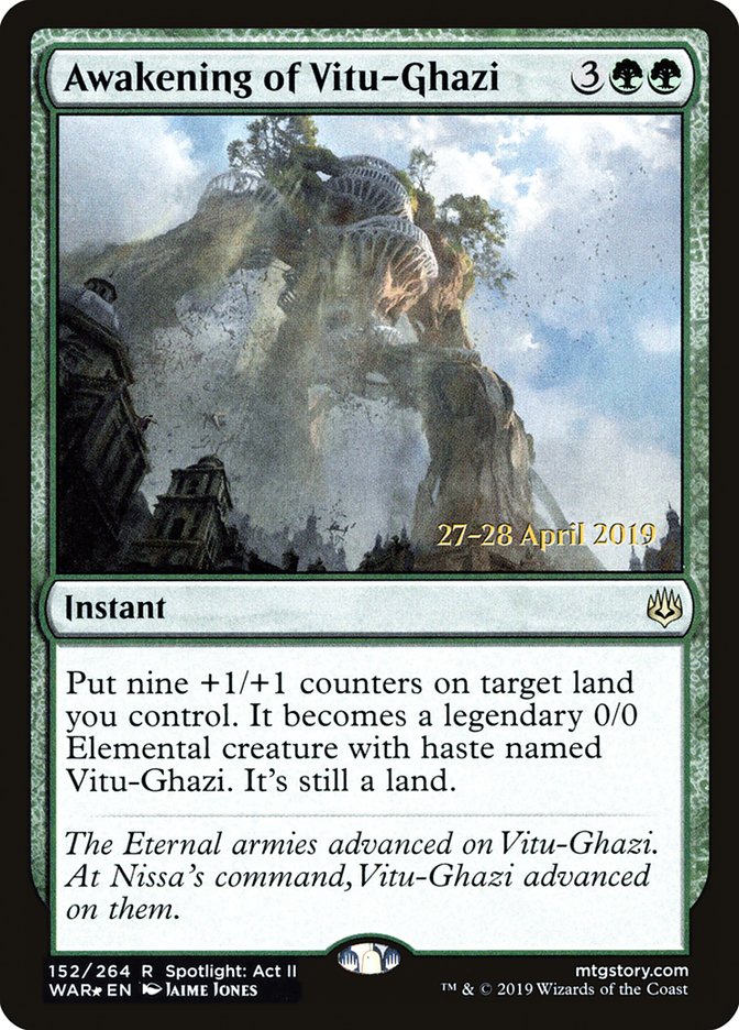 Awakening of Vitu-Ghazi  [War of the Spark Prerelease Promos] | Exor Games Summserside