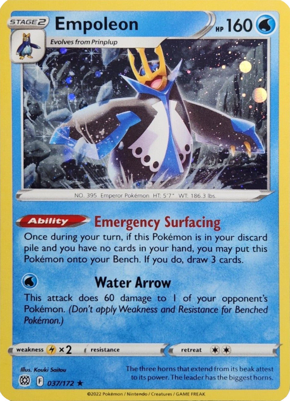 Empoleon (037/172) (Cosmos Holo) [Sword & Shield: Brilliant Stars] | Exor Games Summserside