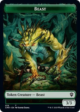 Beast (018) // Beast (019) Double-sided Token [Commander Legends] | Exor Games Summserside