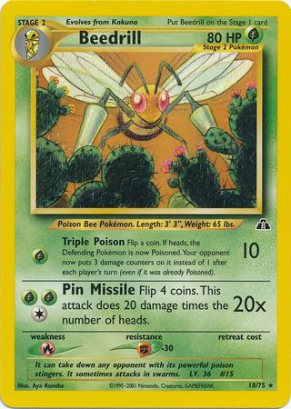 Beedrill (18/75) [Neo Discovery Unlimited] | Exor Games Summserside