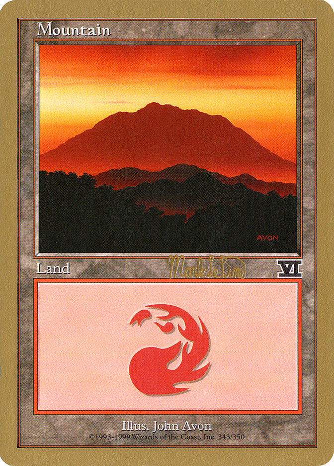 Mountain (mlp346a) (Mark Le Pine) [World Championship Decks 1999] | Exor Games Summserside