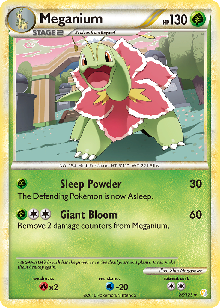 Meganium (26/123) [HeartGold & SoulSilver: Base Set] | Exor Games Summserside