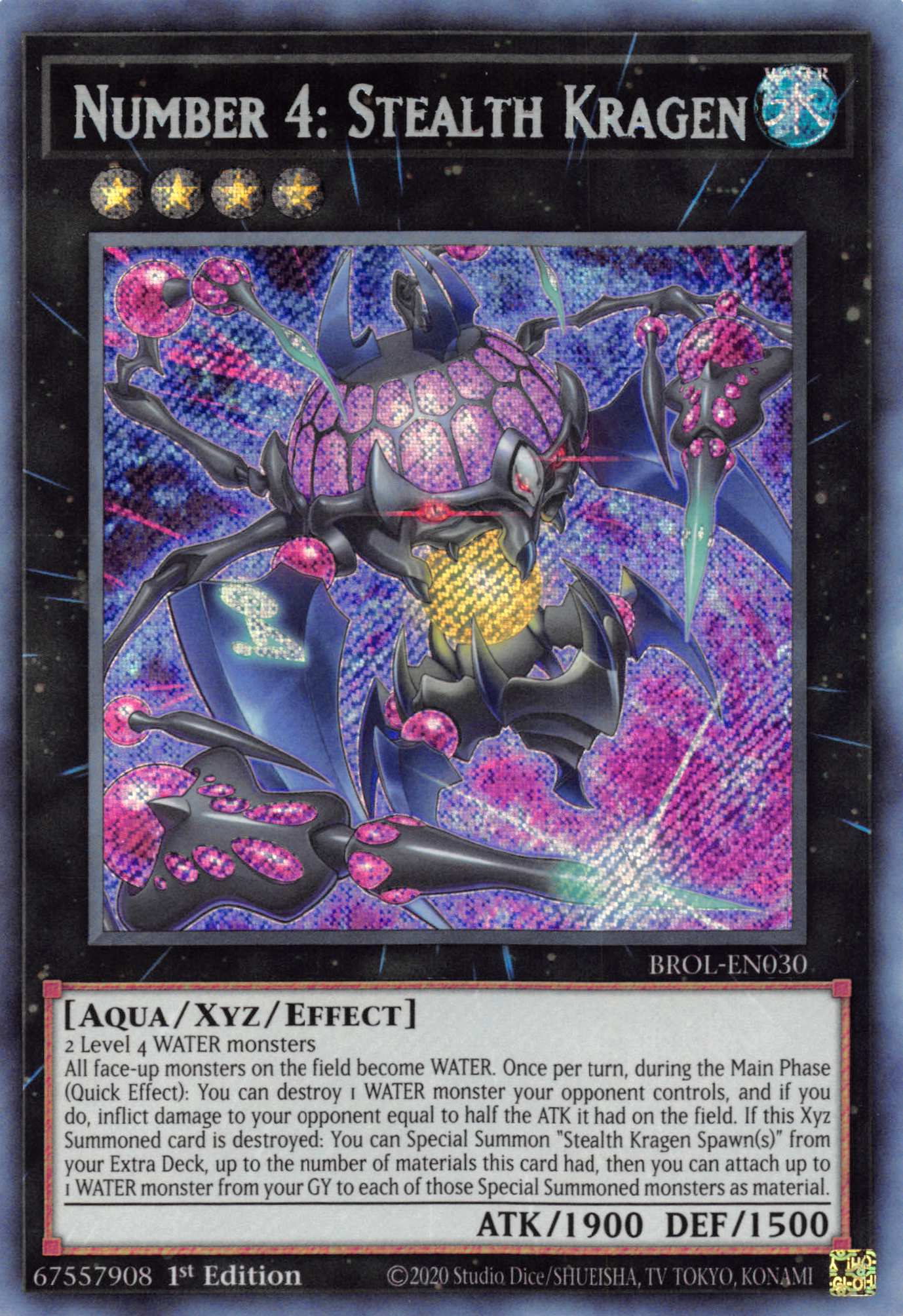 Number 4: Stealth Kragen [BROL-EN030] Secret Rare | Exor Games Summserside