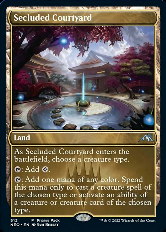 Secluded Courtyard (Promo Pack) [Kamigawa: Neon Dynasty Promos] | Exor Games Summserside