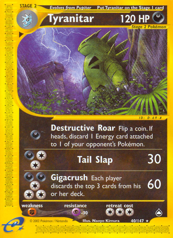 Tyranitar (40/147) [Aquapolis] | Exor Games Summserside