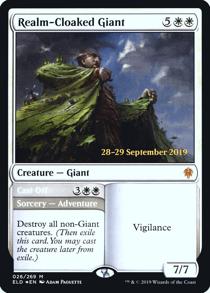 Realm-Cloaked Giant // Cast Off  [Throne of Eldraine Prerelease Promos] | Exor Games Summserside