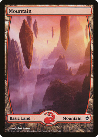 Mountain (242) - Full Art [Zendikar] | Exor Games Summserside