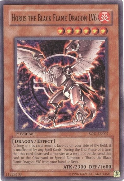Horus the Black Flame Dragon LV6 [SOD-EN007] Super Rare | Exor Games Summserside