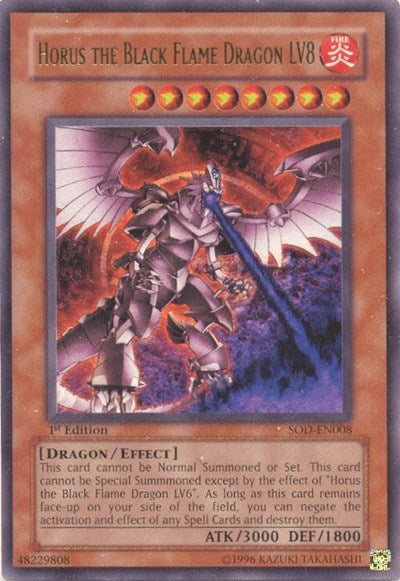 Horus the Black Flame Dragon LV8 [SOD-EN008] Ultra Rare | Exor Games Summserside