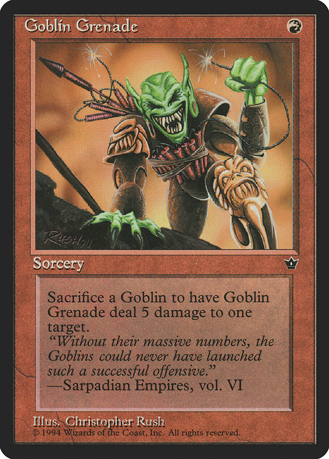 Goblin Grenade (Christopher Rush) [Fallen Empires] | Exor Games Summserside