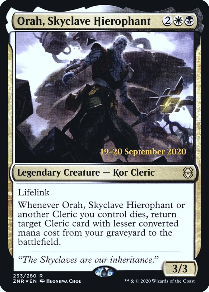 Orah, Skyclave Hierophant  [Zendikar Rising Prerelease Promos] | Exor Games Summserside