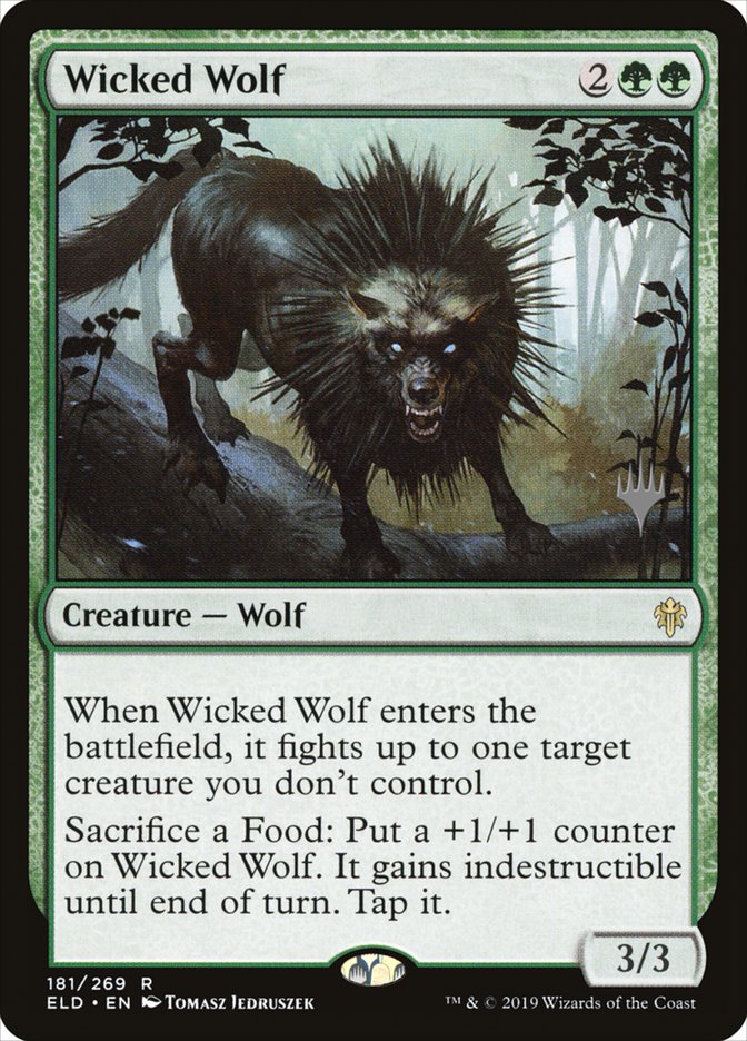 Wicked Wolf (Promo Pack) [Throne of Eldraine Promos] | Exor Games Summserside
