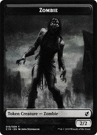 Zombie (010) // Zombie (011) Double-sided Token [Commander 2019 Tokens] | Exor Games Summserside