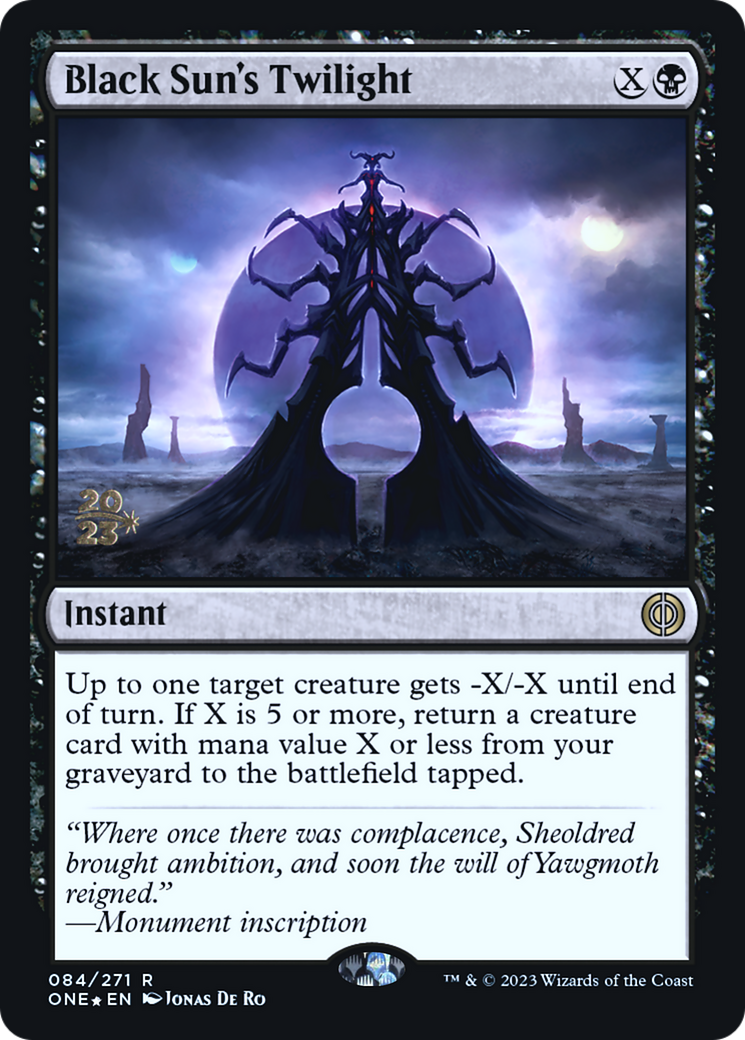 Black Sun's Twilight [Phyrexia: All Will Be One Prerelease Promos] | Exor Games Summserside