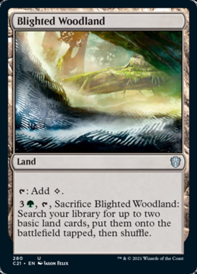 Blighted Woodland [Commander 2021] | Exor Games Summserside