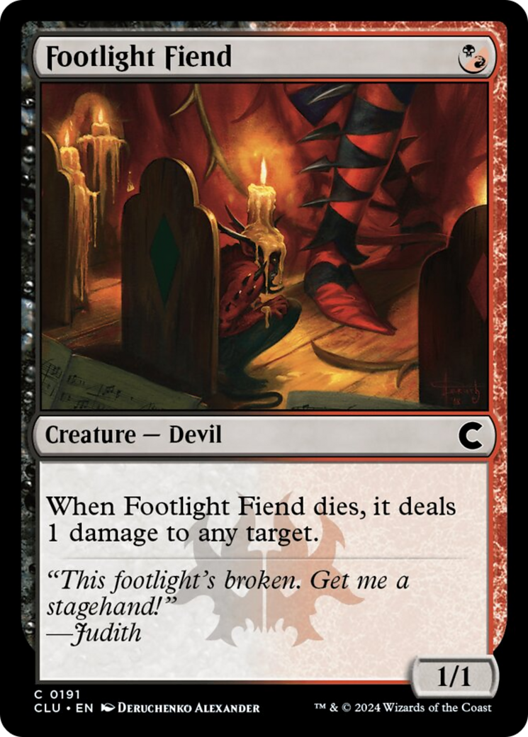 Footlight Fiend [Ravnica: Clue Edition] | Exor Games Summserside