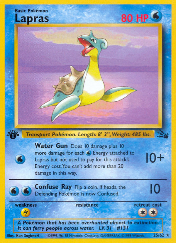 Lapras (25/62) [Fossil 1st Edition] | Exor Games Summserside