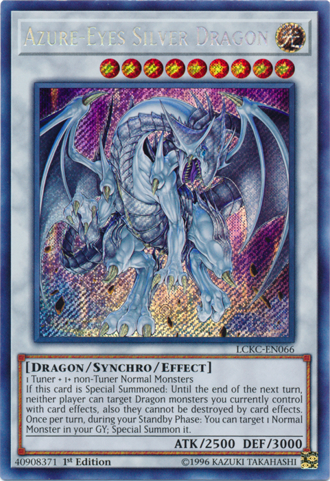 Azure-Eyes Silver Dragon [LCKC-EN066] Secret Rare | Exor Games Summserside