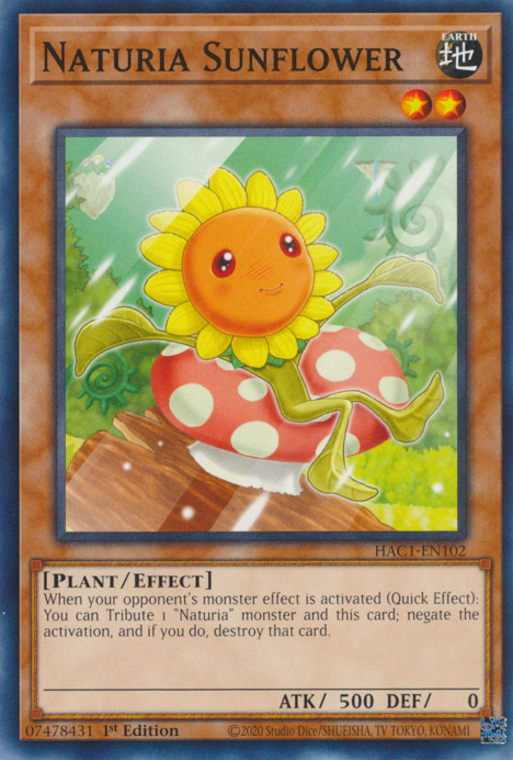 Naturia Sunflower [HAC1-EN102] Common | Exor Games Summserside