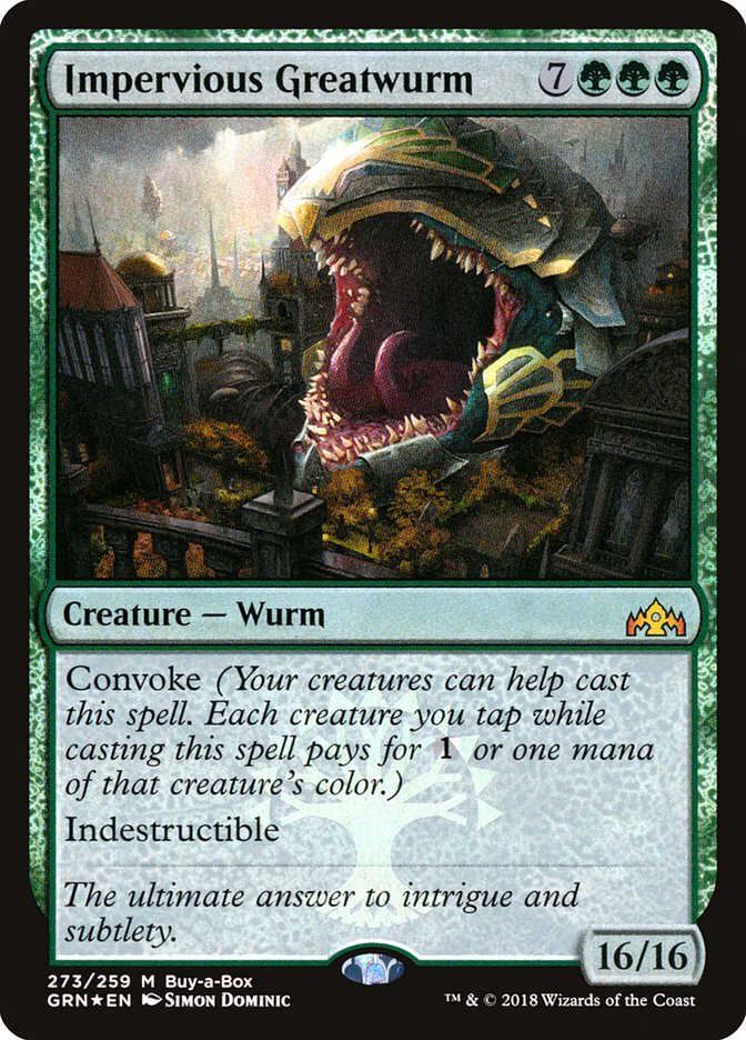 Impervious Greatwurm (Buy-A-Box) [Guilds of Ravnica] | Exor Games Summserside