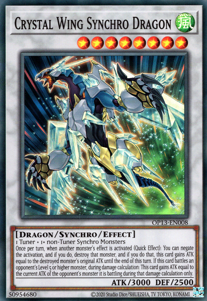 Crystal Wing Synchro Dragon [OP13-EN008] Super Rare | Exor Games Summserside