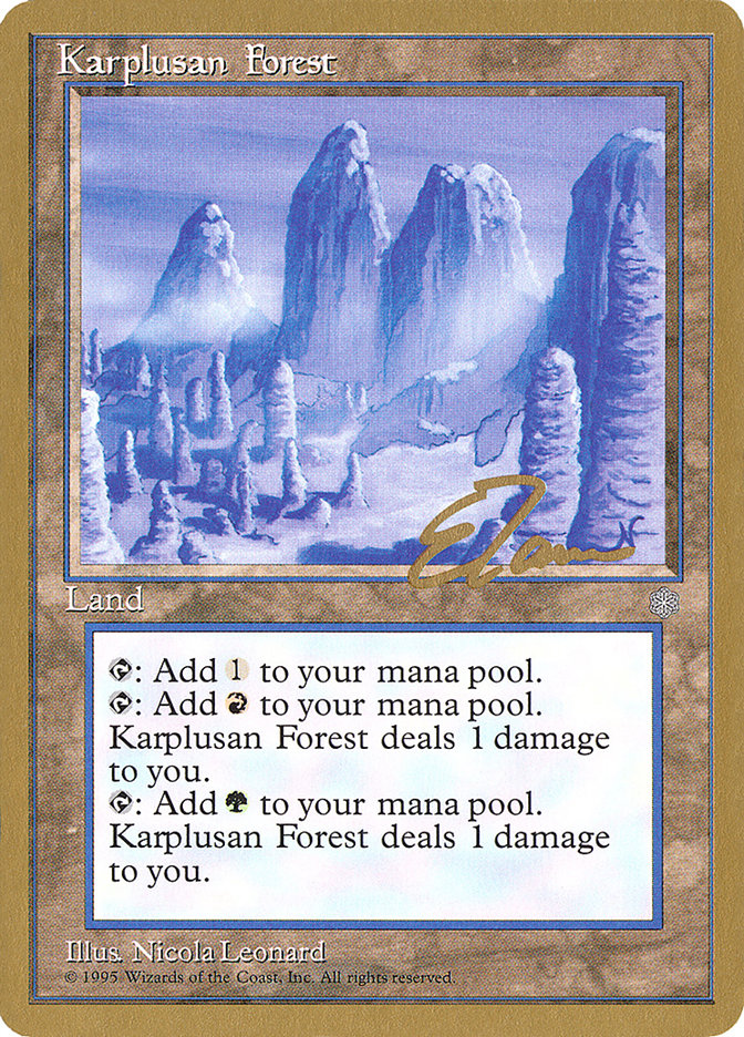 Karplusan Forest (Eric Tam) [Pro Tour Collector Set] | Exor Games Summserside