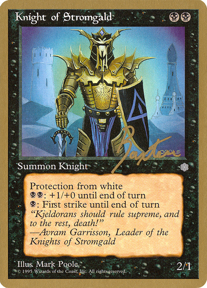 Knight of Stromgald (George Baxter) [Pro Tour Collector Set] | Exor Games Summserside