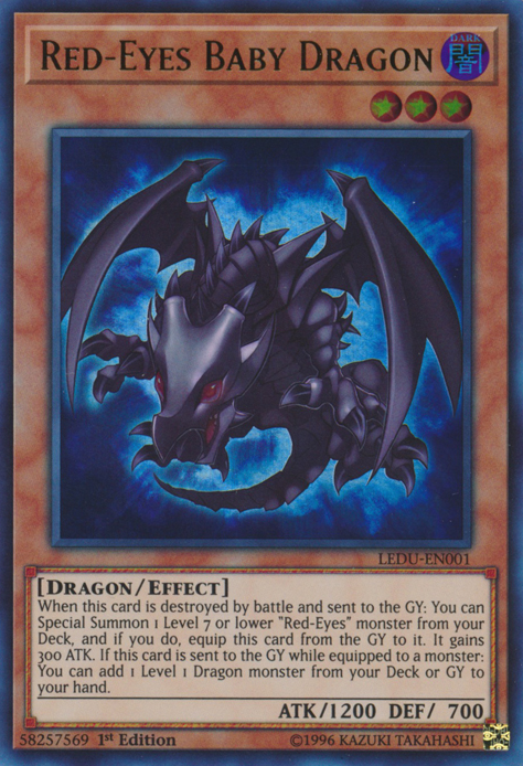 Red-Eyes Baby Dragon [LEDU-EN001] Ultra Rare | Exor Games Summserside