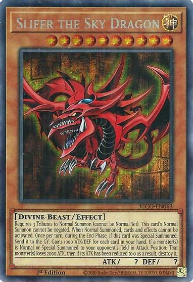 Slifer the Sky Dragon [KICO-EN063] Secret Pharaoh’s Rare | Exor Games Summserside