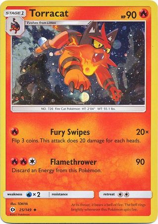 Torracat (25/149) (Cosmos Holo) [Sun & Moon: Base Set] | Exor Games Summserside