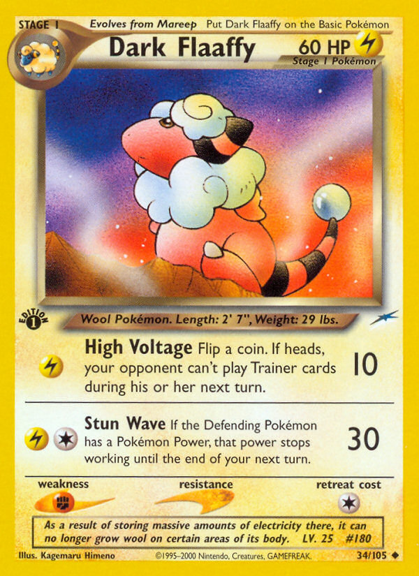 Dark Flaaffy (34/105) [Neo Destiny 1st Edition] | Exor Games Summserside