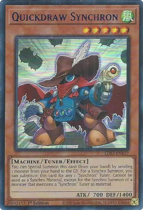 Quickdraw Synchron (Blue) [LDS3-EN117] Ultra Rare | Exor Games Summserside