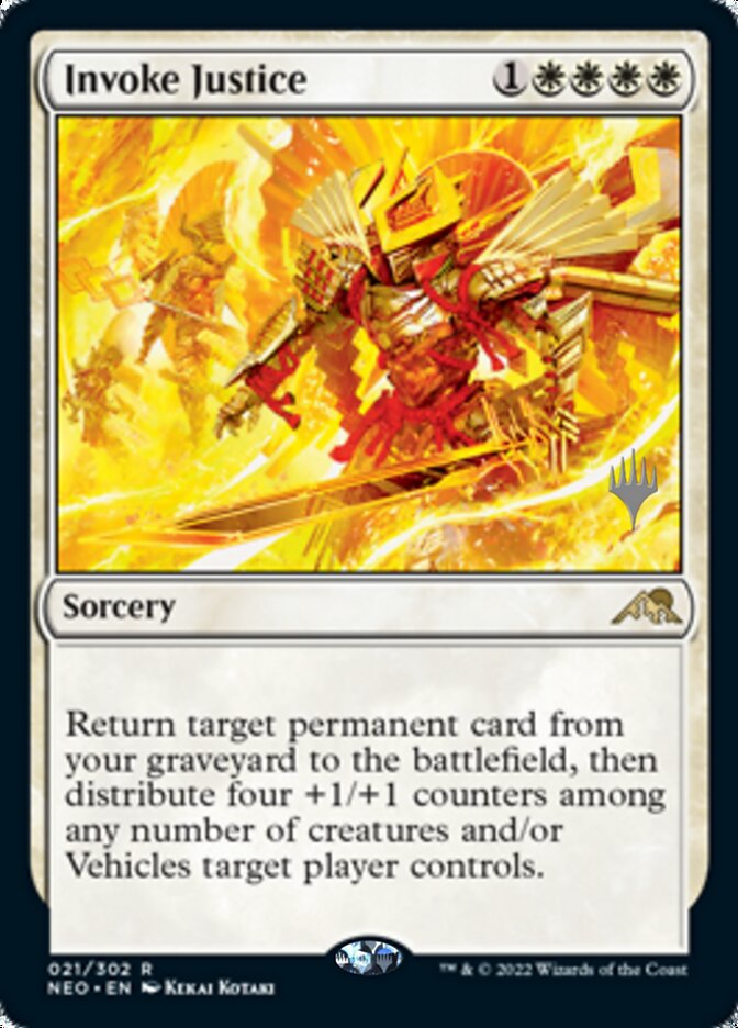Invoke Justice (Promo Pack) [Kamigawa: Neon Dynasty Promos] | Exor Games Summserside
