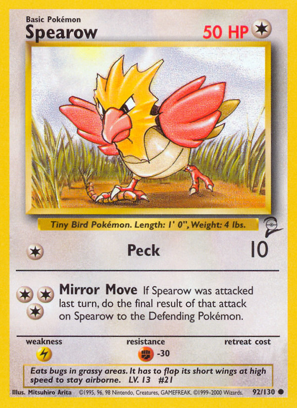 Spearow (92/130) [Base Set 2] | Exor Games Summserside