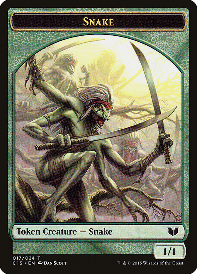 Snake Token (017/024) [Commander 2015 Tokens] | Exor Games Summserside