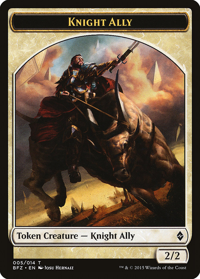 Knight Ally [Battle for Zendikar Tokens] | Exor Games Summserside