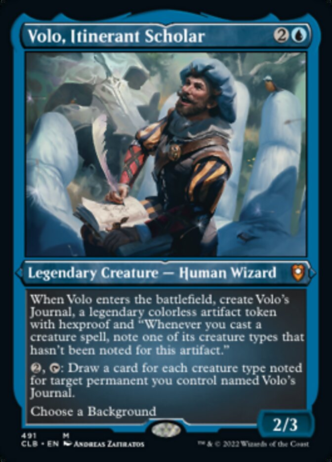 Volo, Itinerant Scholar (Foil Etched) [Commander Legends: Battle for Baldur's Gate] | Exor Games Summserside