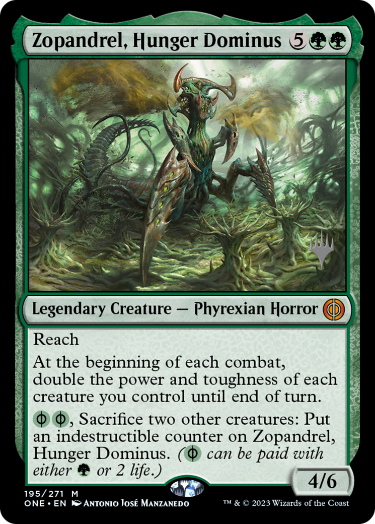 Zopandrel, Hunger Dominus (Promo Pack) [Phyrexia: All Will Be One Promos] | Exor Games Summserside