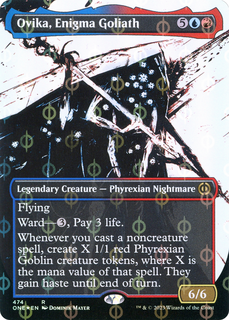 Ovika, Enigma Goliath (Borderless Ichor Step-and-Compleat Foil) [Phyrexia: All Will Be One] | Exor Games Summserside