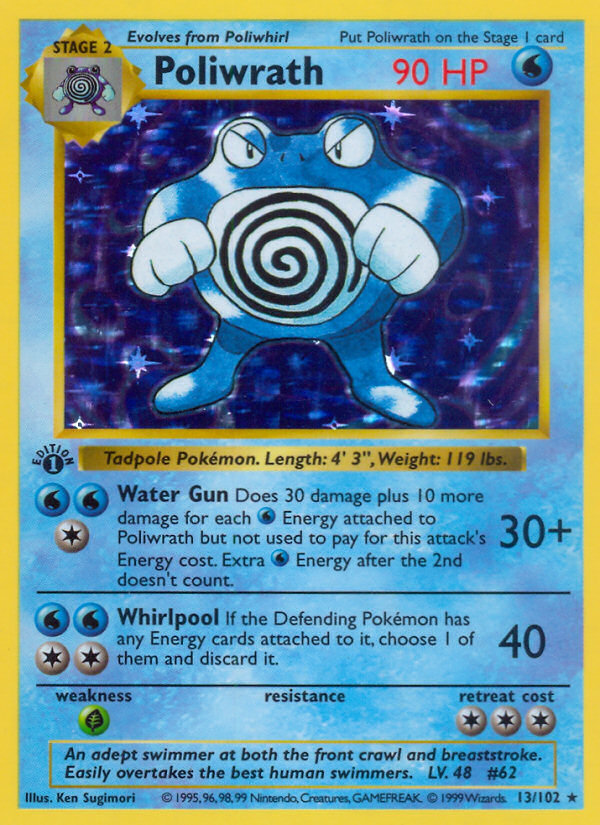 Poliwrath (13/102) (Shadowless) [Base Set 1st Edition] | Exor Games Summserside