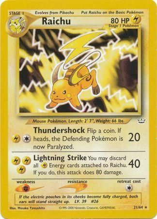 Raichu (21/64) [Neo Revelation Unlimited] | Exor Games Summserside