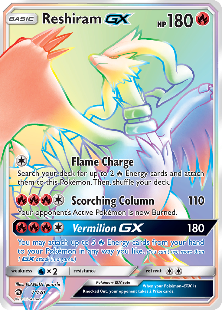 Reshiram GX (71/70) [Sun & Moon: Dragon Majesty] | Exor Games Summserside