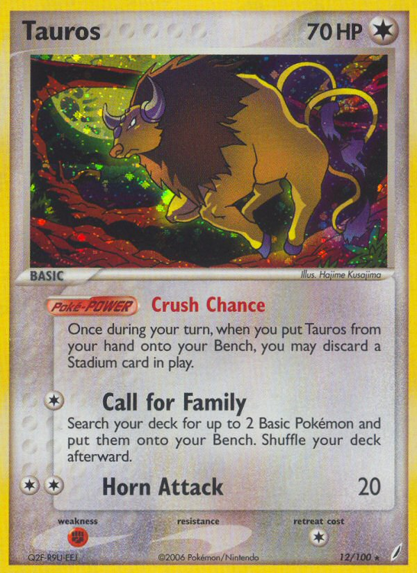 Tauros (12/100) [EX: Crystal Guardians] | Exor Games Summserside