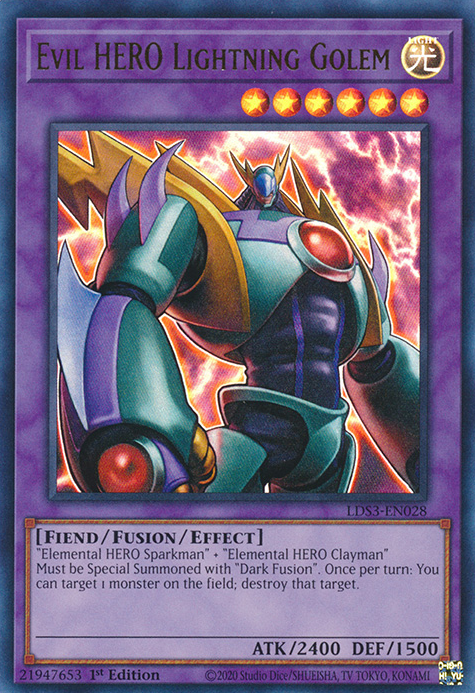 Evil HERO Lightning Golem [LDS3-EN028] Ultra Rare | Exor Games Summserside