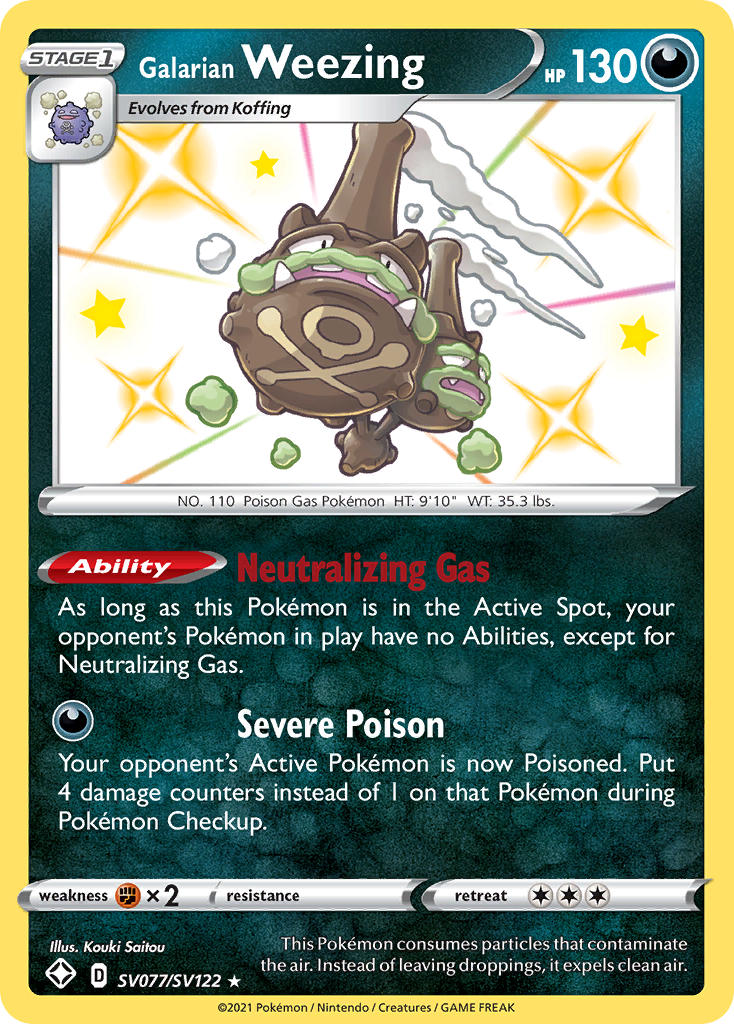 Galarian Weezing (SV077/SV122) [Sword & Shield: Shining Fates] | Exor Games Summserside