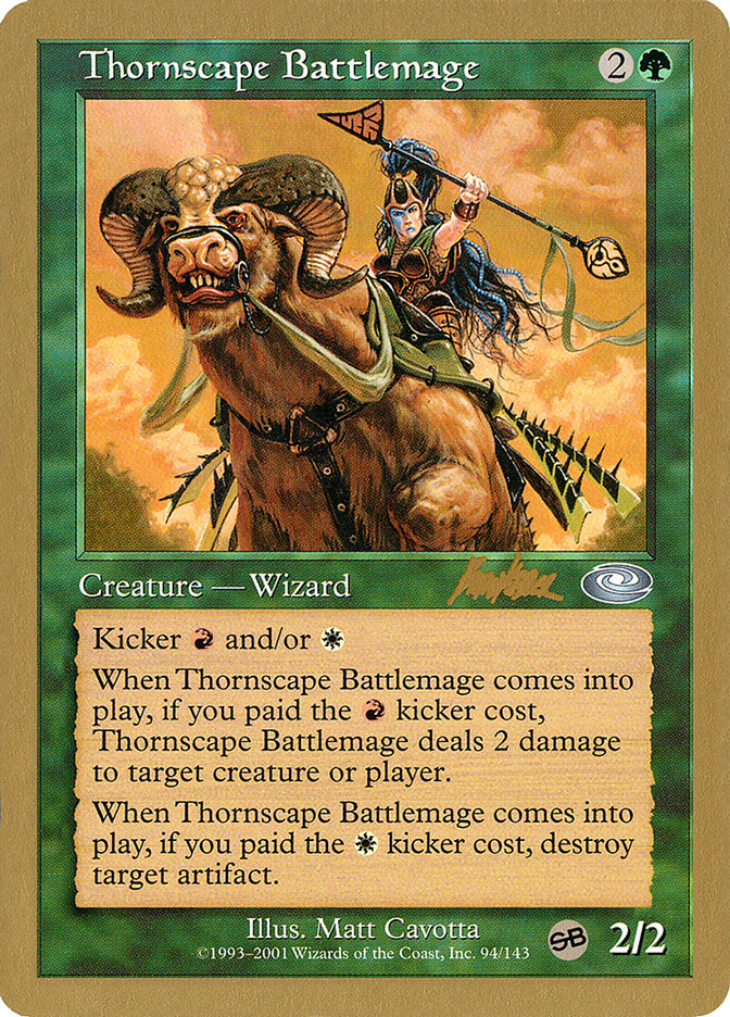 Thornscape Battlemage (Brian Kibler) (SB) [World Championship Decks 2002] | Exor Games Summserside