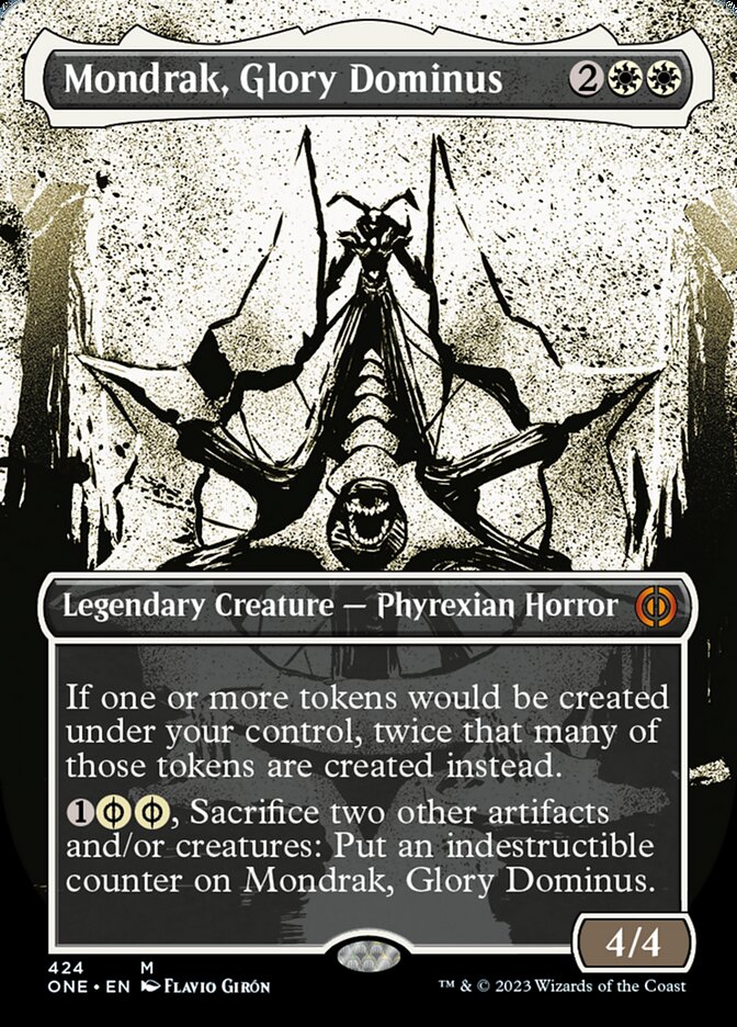 Mondrak, Glory Dominus (Borderless Ichor Step-and-Compleat Foil) [Phyrexia: All Will Be One] | Exor Games Summserside