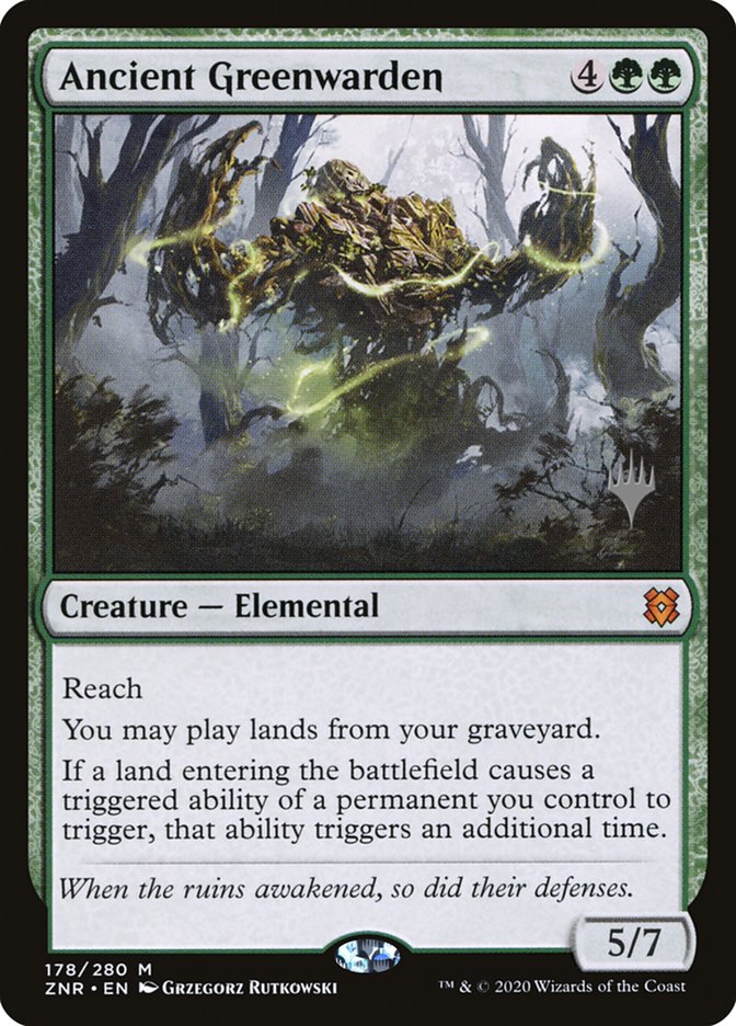 Ancient Greenwarden (Promo Pack) [Zendikar Rising Promos] | Exor Games Summserside