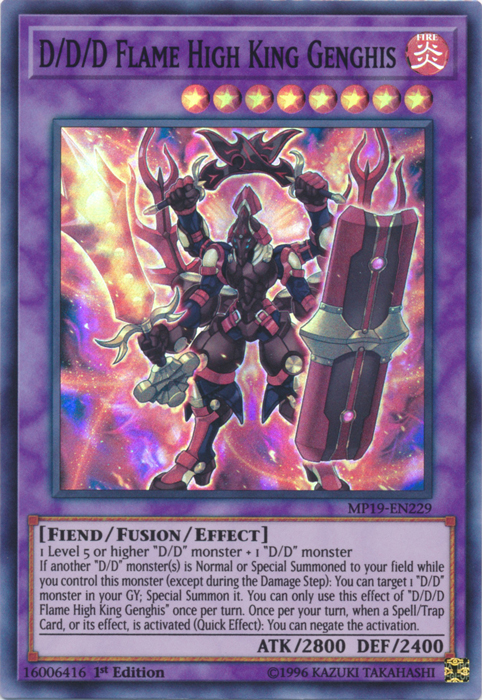 D/D/D Flame High King Genghis [MP19-EN229] Super Rare | Exor Games Summserside